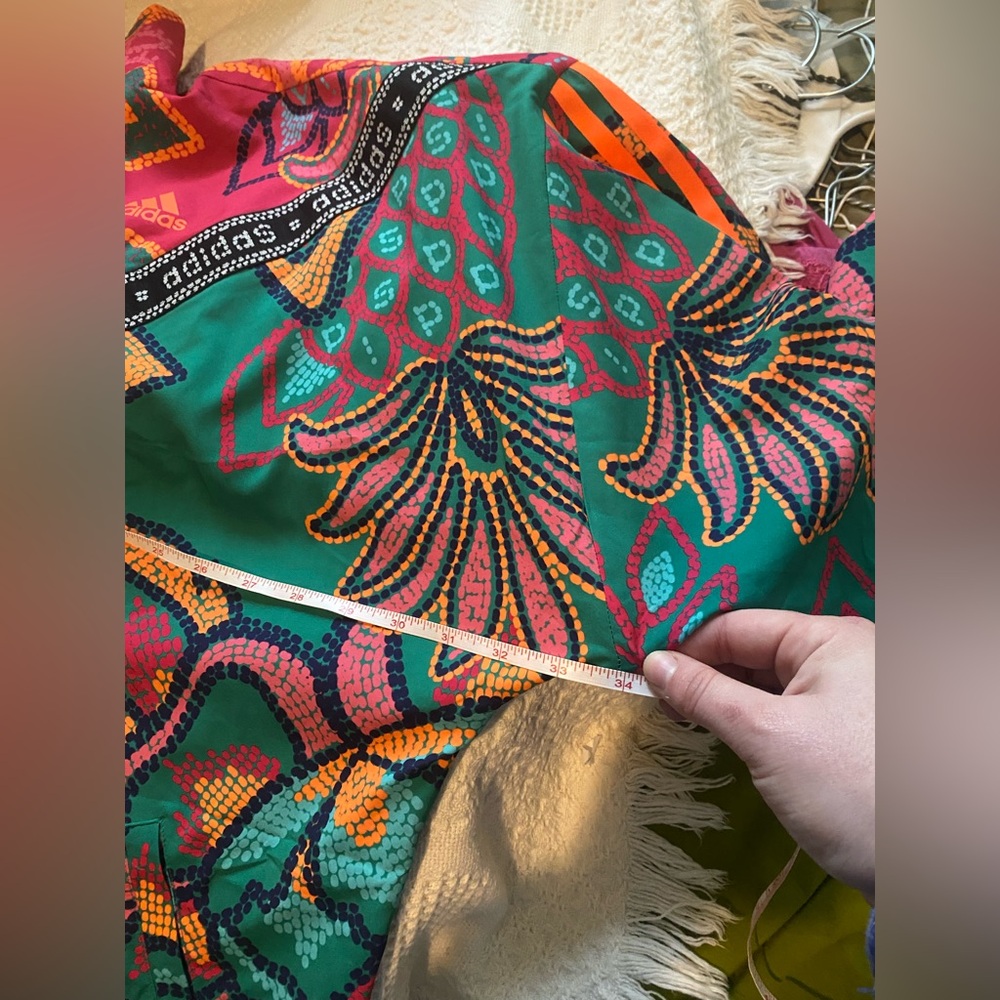 FARM Rio x Adidas Vibrant Floral Bomber Jacket SIZE 2X track suit ATHLEISURE - Picture 10 of 13